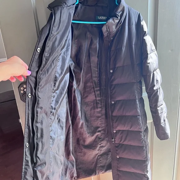 Ralph Lauren long Black Puffer Coat - Picture 7 of 7